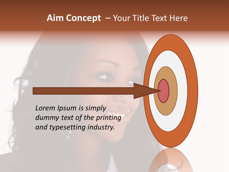 Portrait Of Beautiful African American Woman Smiling PowerPoint Template