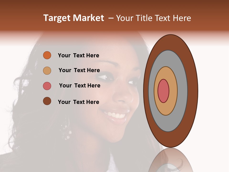 Portrait Of Beautiful African American Woman Smiling PowerPoint Template