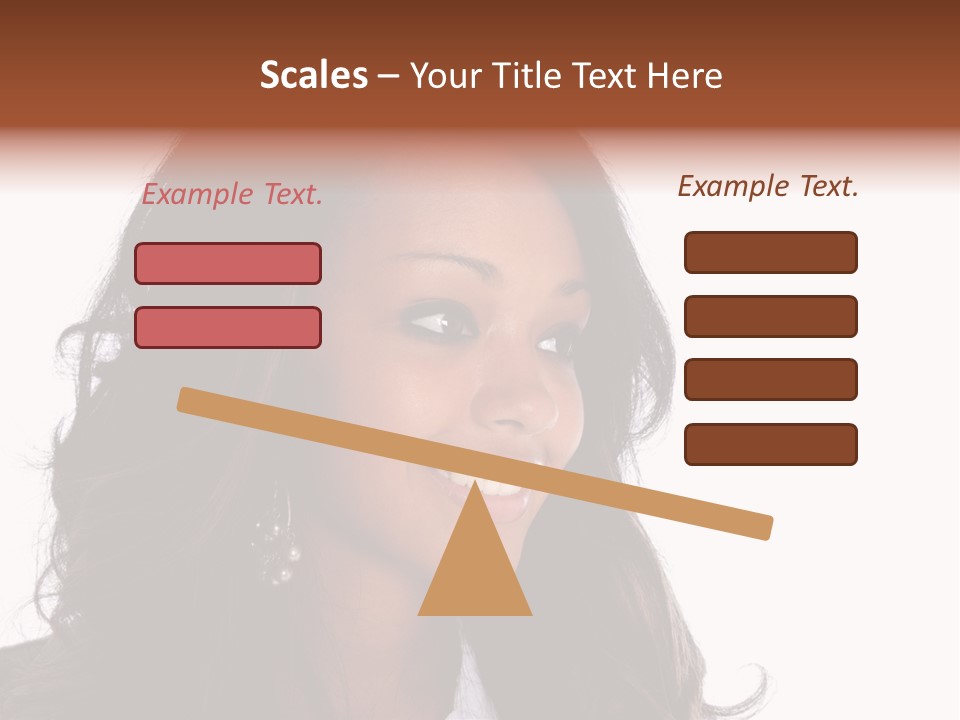 Portrait Of Beautiful African American Woman Smiling PowerPoint Template