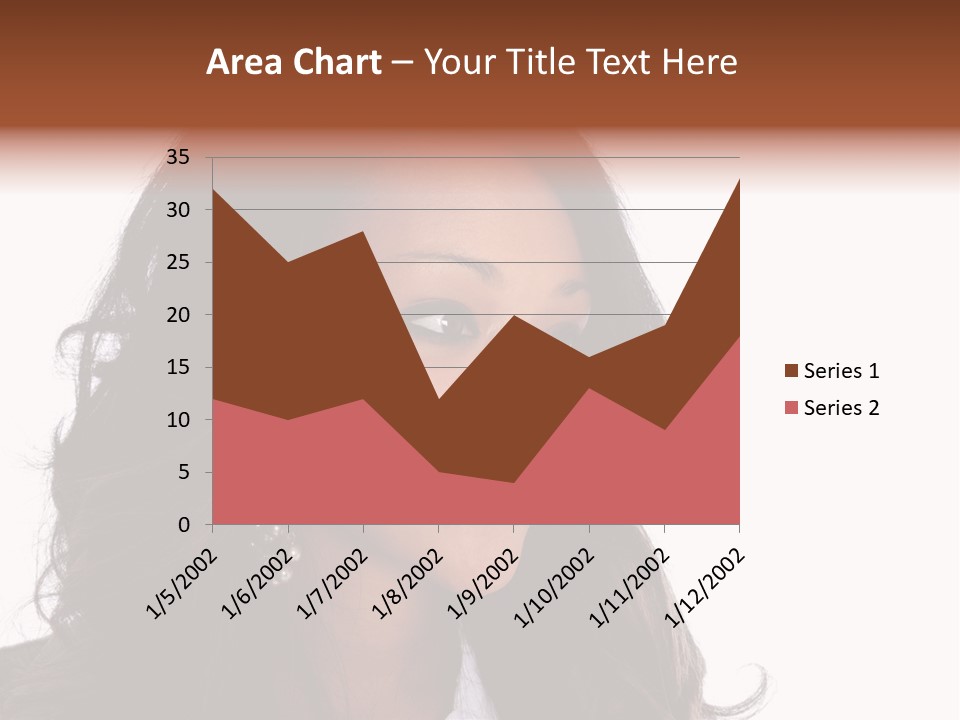 Portrait Of Beautiful African American Woman Smiling PowerPoint Template
