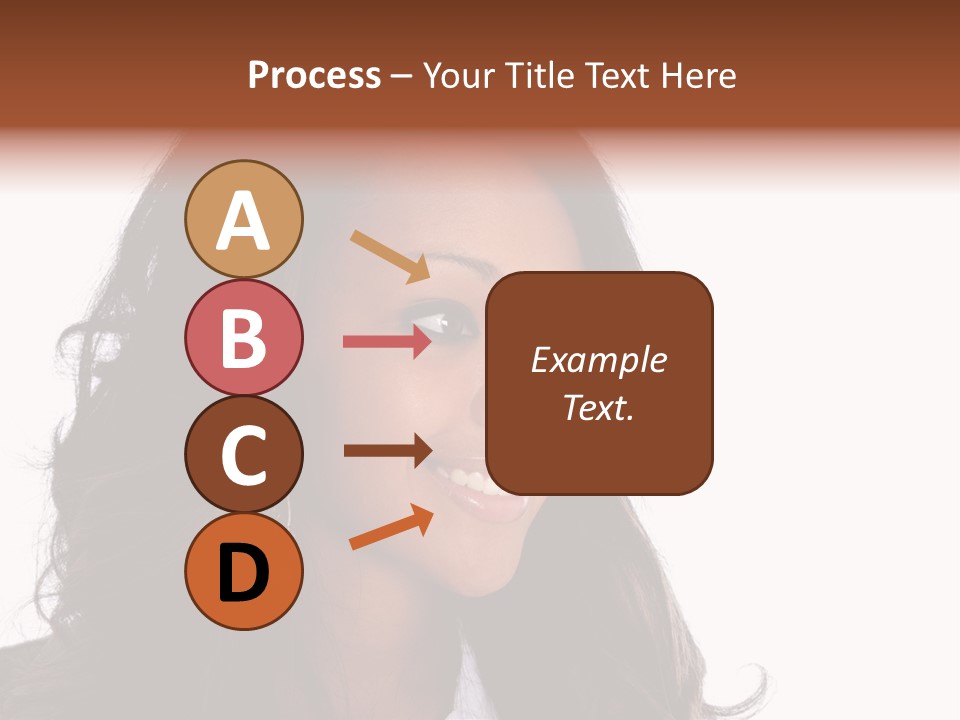 Portrait Of Beautiful African American Woman Smiling PowerPoint Template