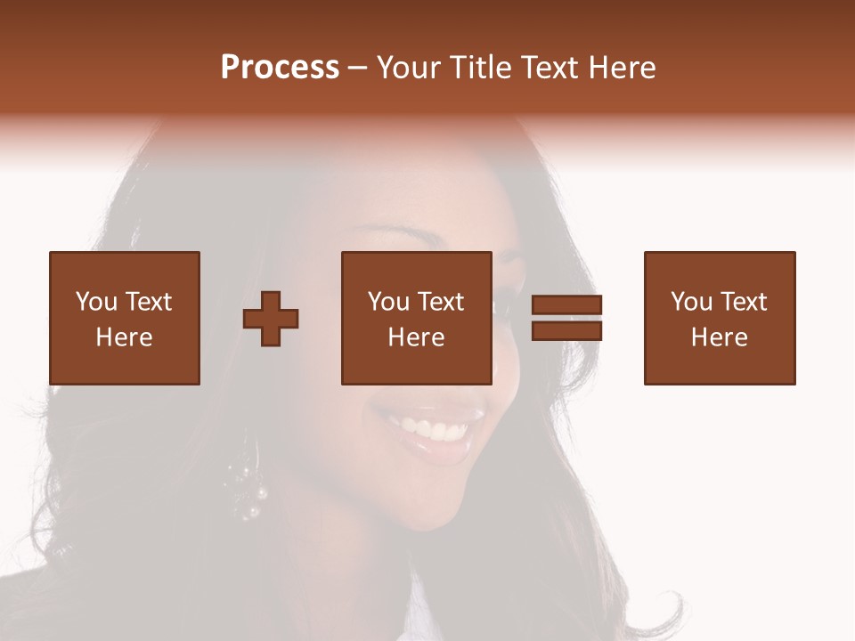 Portrait Of Beautiful African American Woman Smiling PowerPoint Template