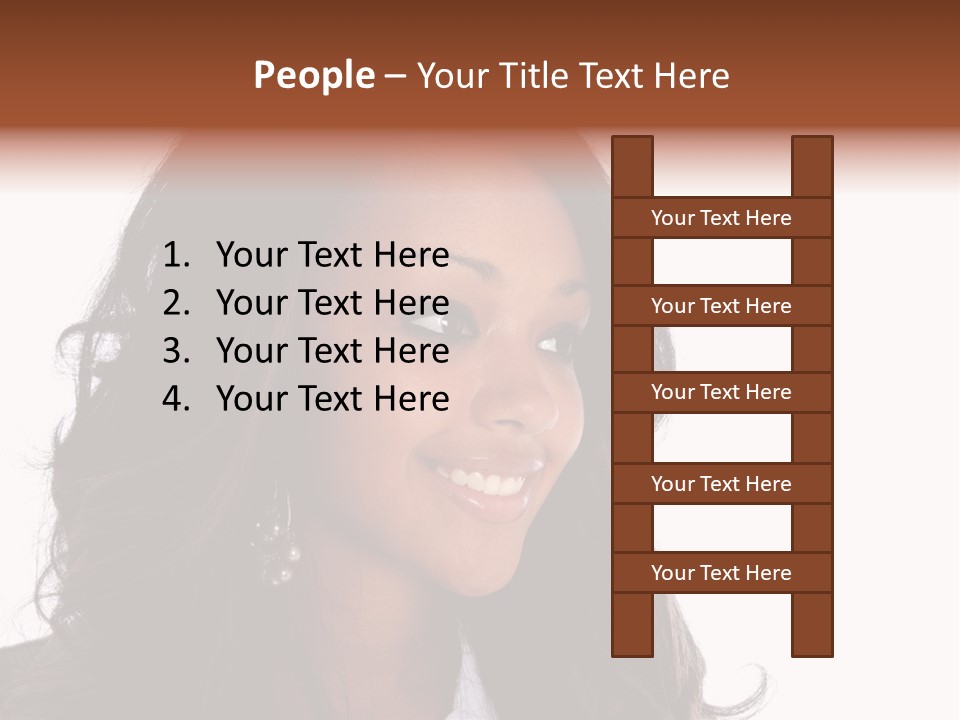 Portrait Of Beautiful African American Woman Smiling PowerPoint Template