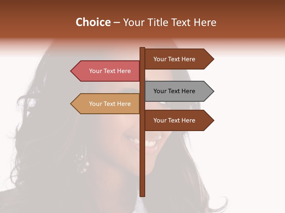 Portrait Of Beautiful African American Woman Smiling PowerPoint Template