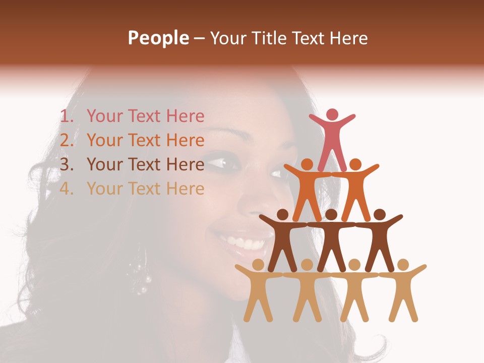 Portrait Of Beautiful African American Woman Smiling PowerPoint Template