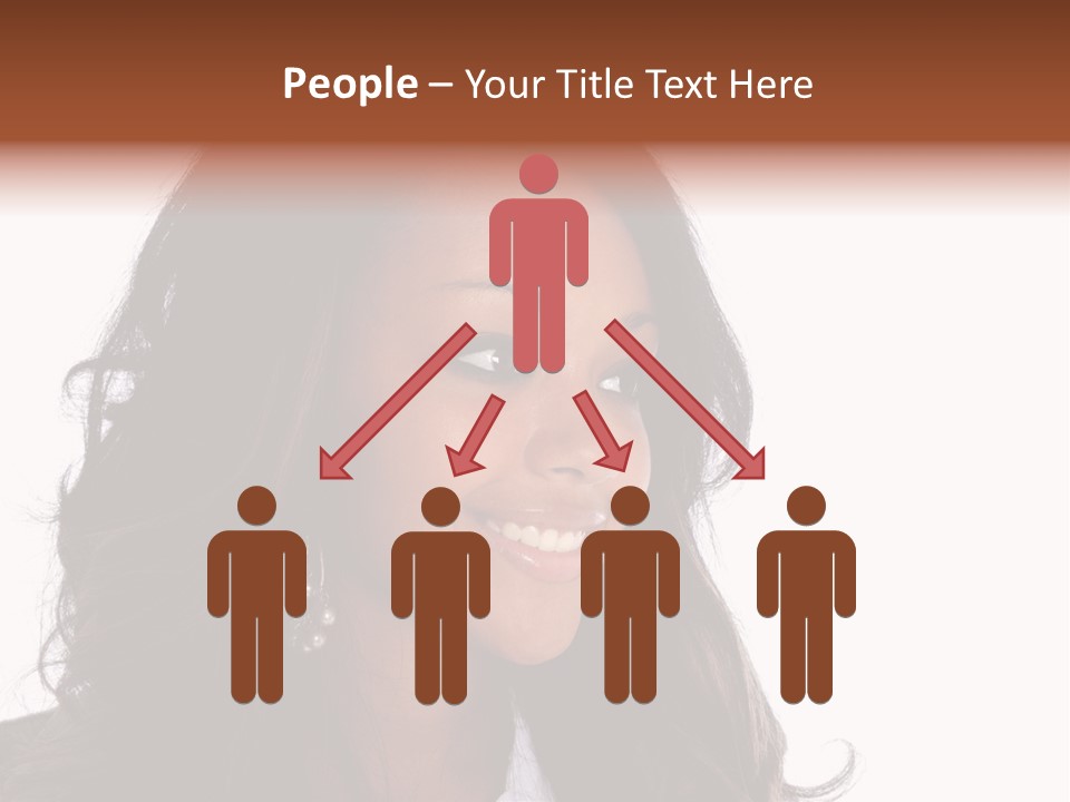 Portrait Of Beautiful African American Woman Smiling PowerPoint Template