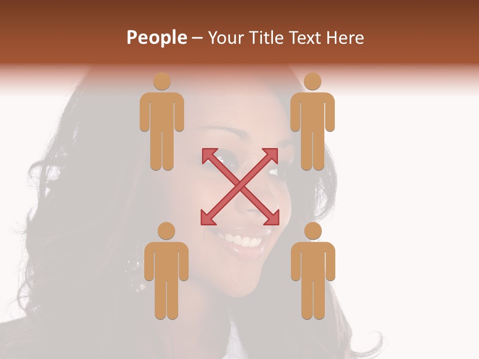Portrait Of Beautiful African American Woman Smiling PowerPoint Template