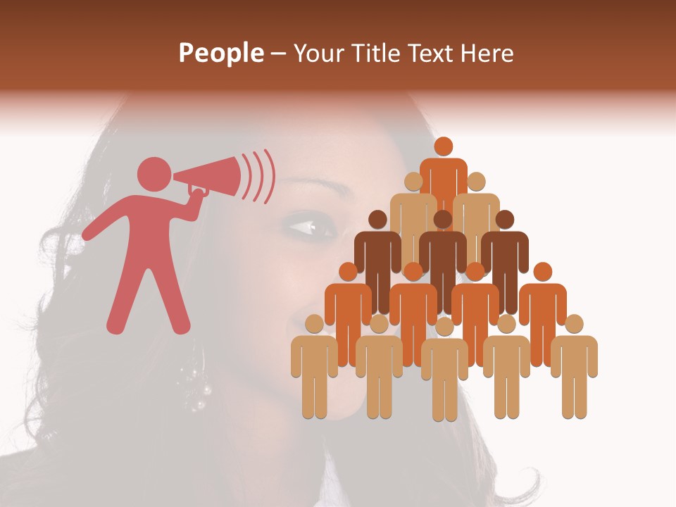 Portrait Of Beautiful African American Woman Smiling PowerPoint Template