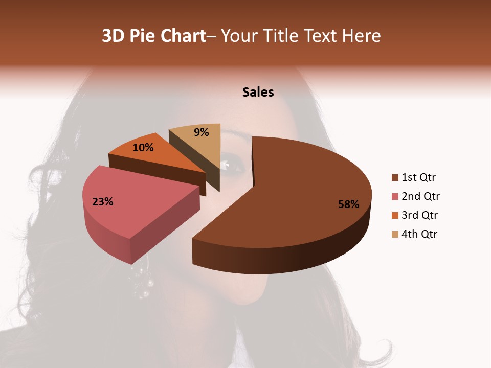 Portrait Of Beautiful African American Woman Smiling PowerPoint Template