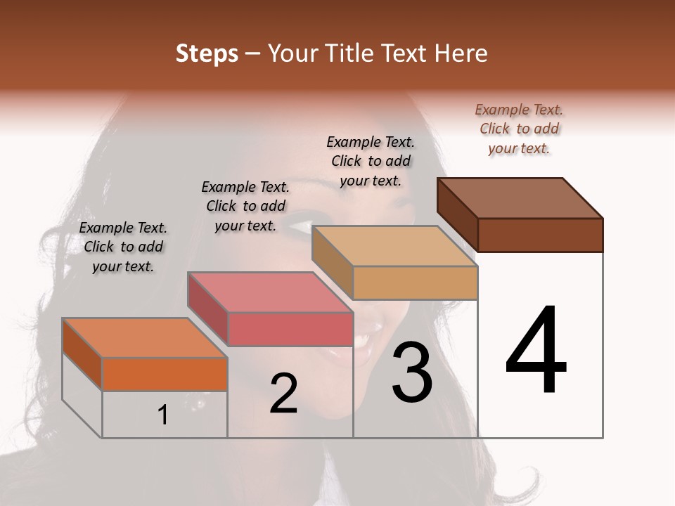 Portrait Of Beautiful African American Woman Smiling PowerPoint Template