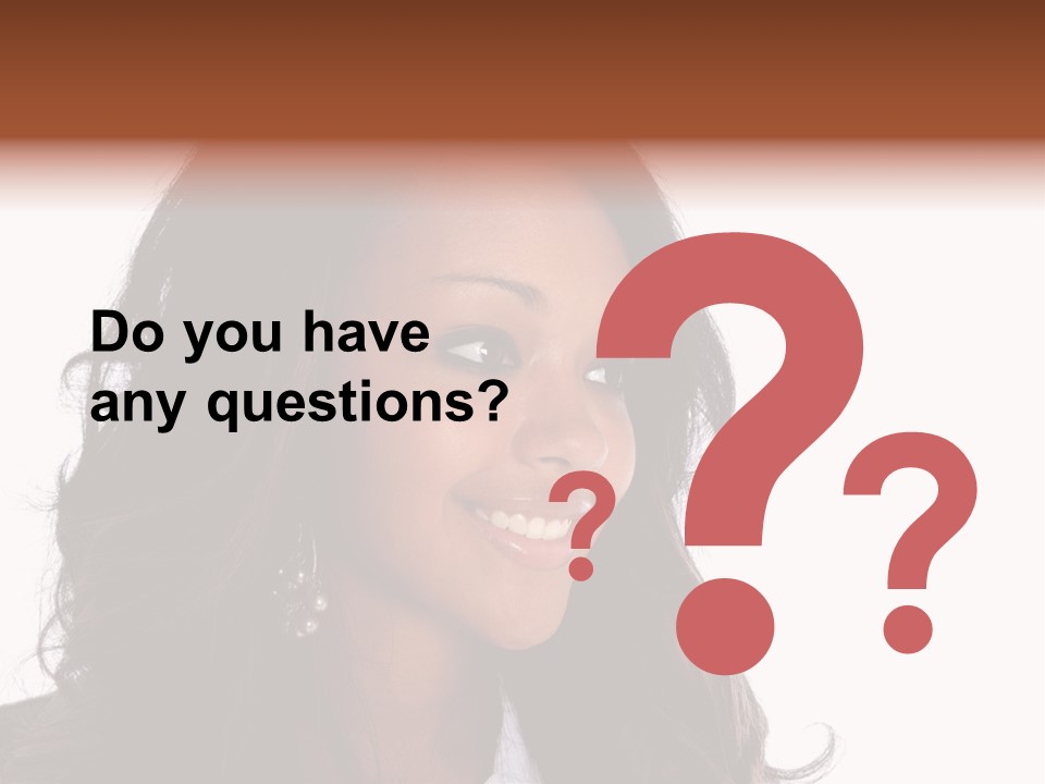 Portrait Of Beautiful African American Woman Smiling PowerPoint Template