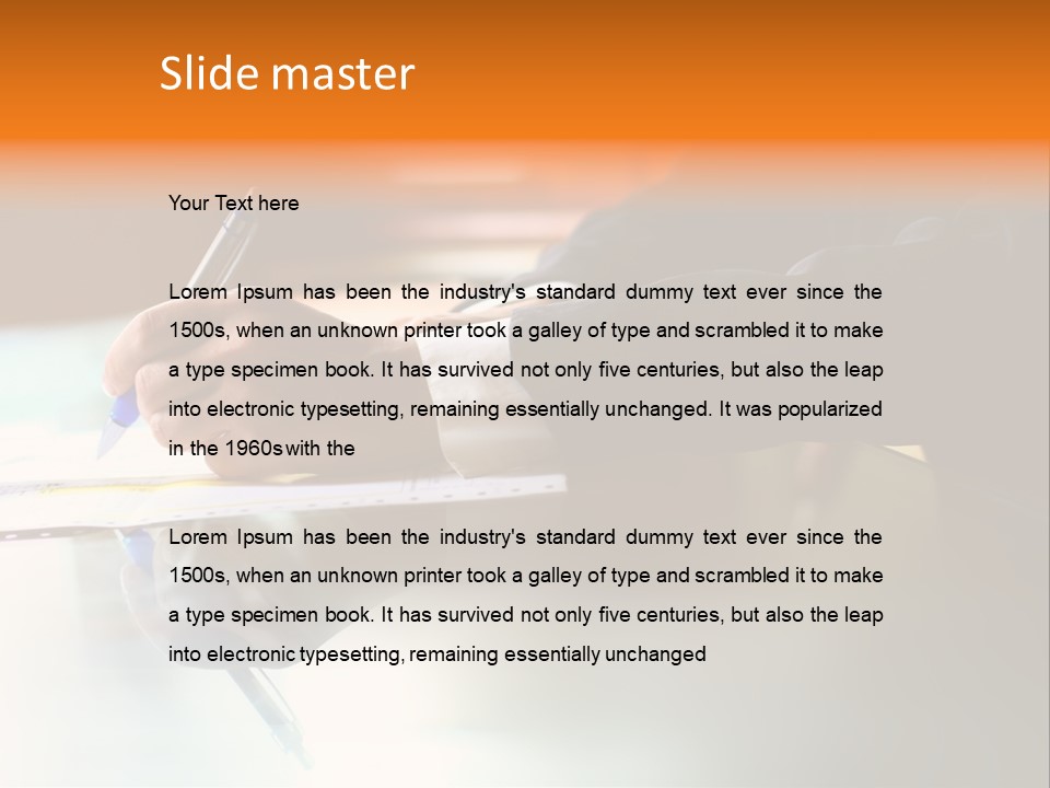 Pen Work PowerPoint Template