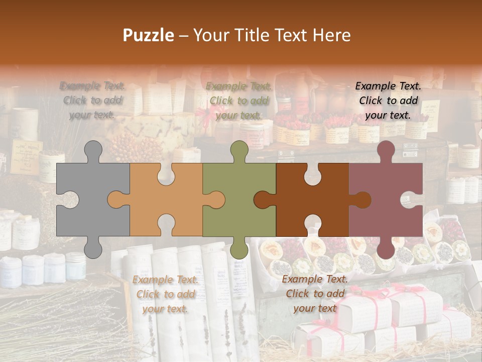 Variety Of Aromatherapy And Spa Soaps And Natural Cosmetics PowerPoint Template