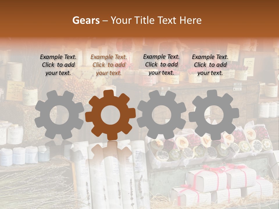 Variety Of Aromatherapy And Spa Soaps And Natural Cosmetics PowerPoint Template