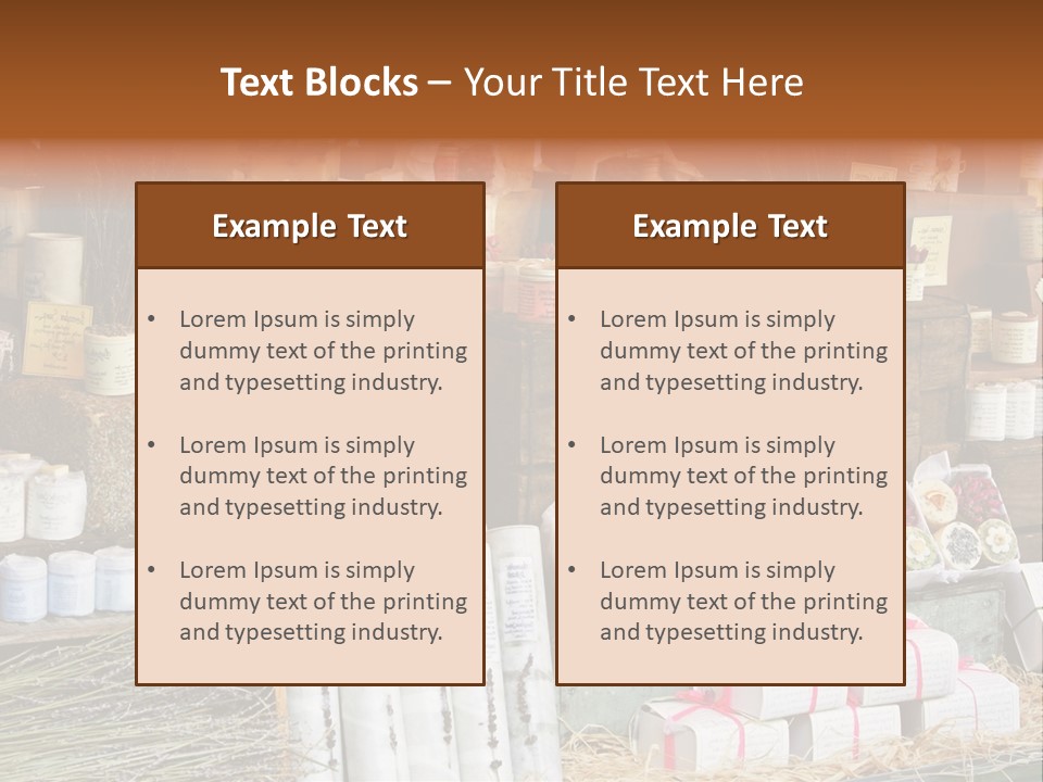 Variety Of Aromatherapy And Spa Soaps And Natural Cosmetics PowerPoint Template