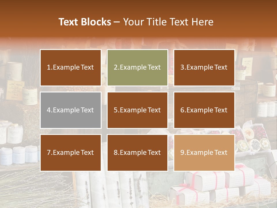 Variety Of Aromatherapy And Spa Soaps And Natural Cosmetics PowerPoint Template