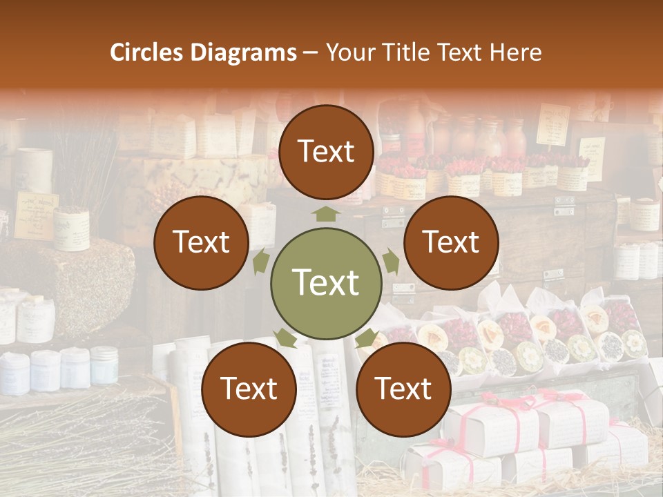 Variety Of Aromatherapy And Spa Soaps And Natural Cosmetics PowerPoint Template