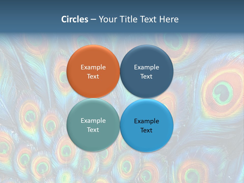 Peacock Feather Pattern PowerPoint Template