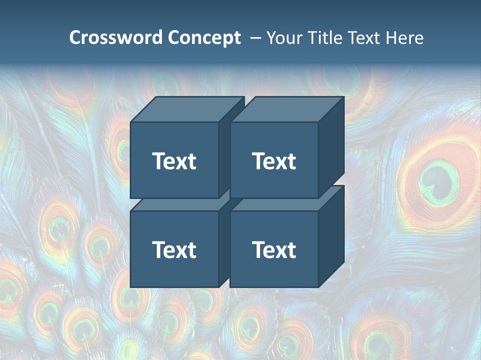 Peacock Feather Pattern PowerPoint Template