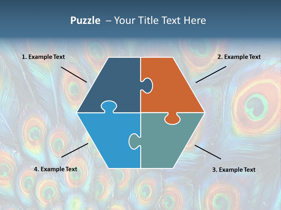 Peacock Feather Pattern PowerPoint Template