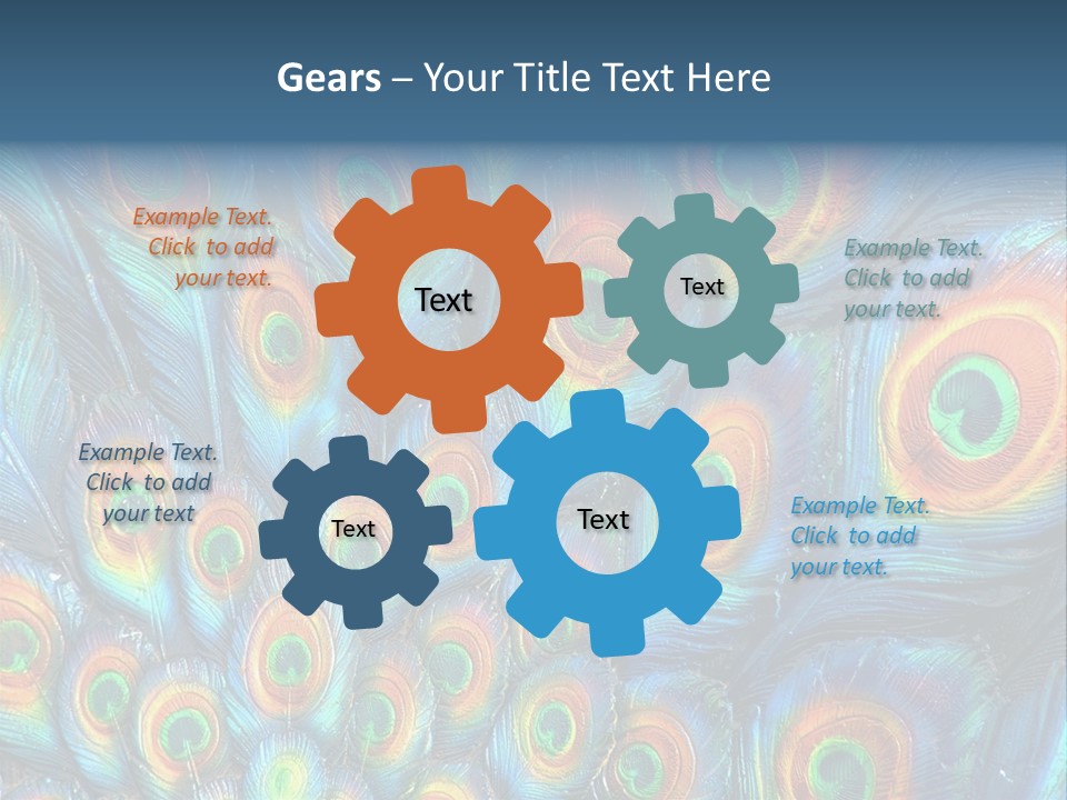 Peacock Feather Pattern PowerPoint Template