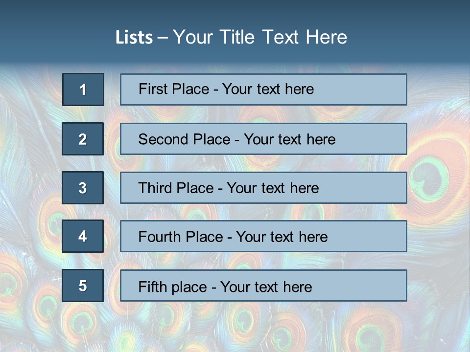Peacock Feather Pattern PowerPoint Template