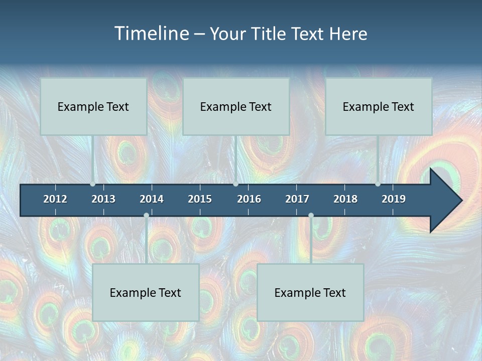 Peacock Feather Pattern PowerPoint Template