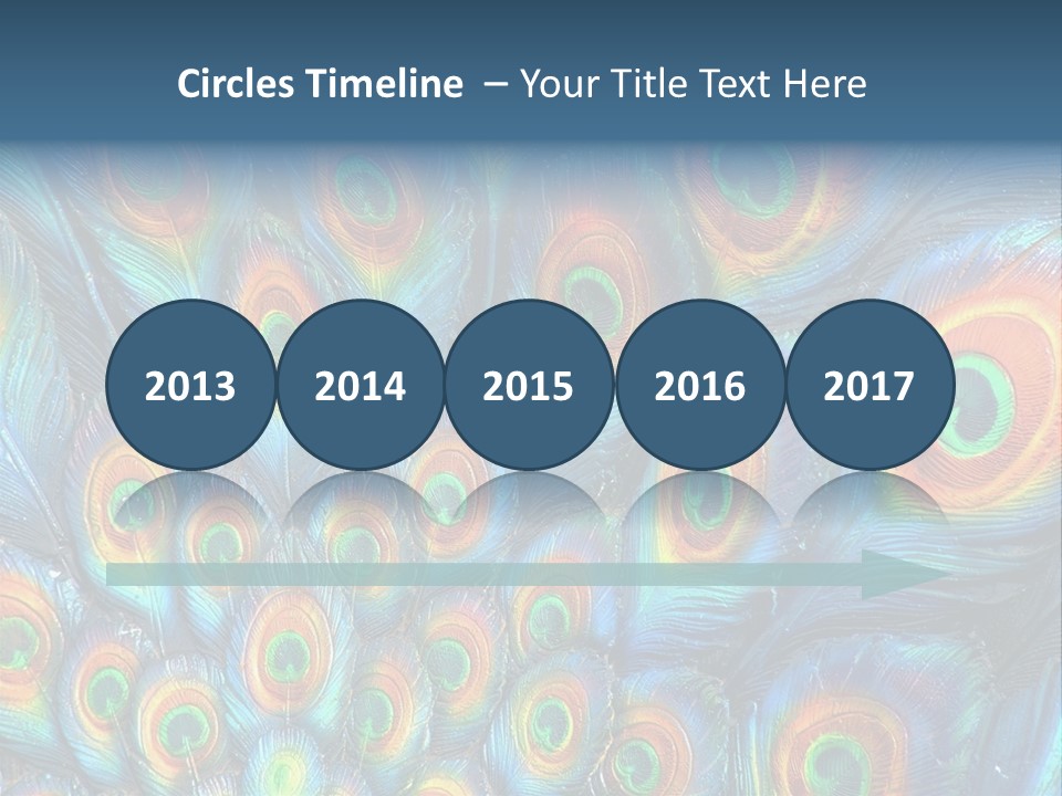 Peacock Feather Pattern PowerPoint Template