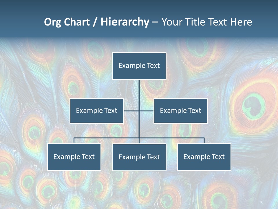 Peacock Feather Pattern PowerPoint Template