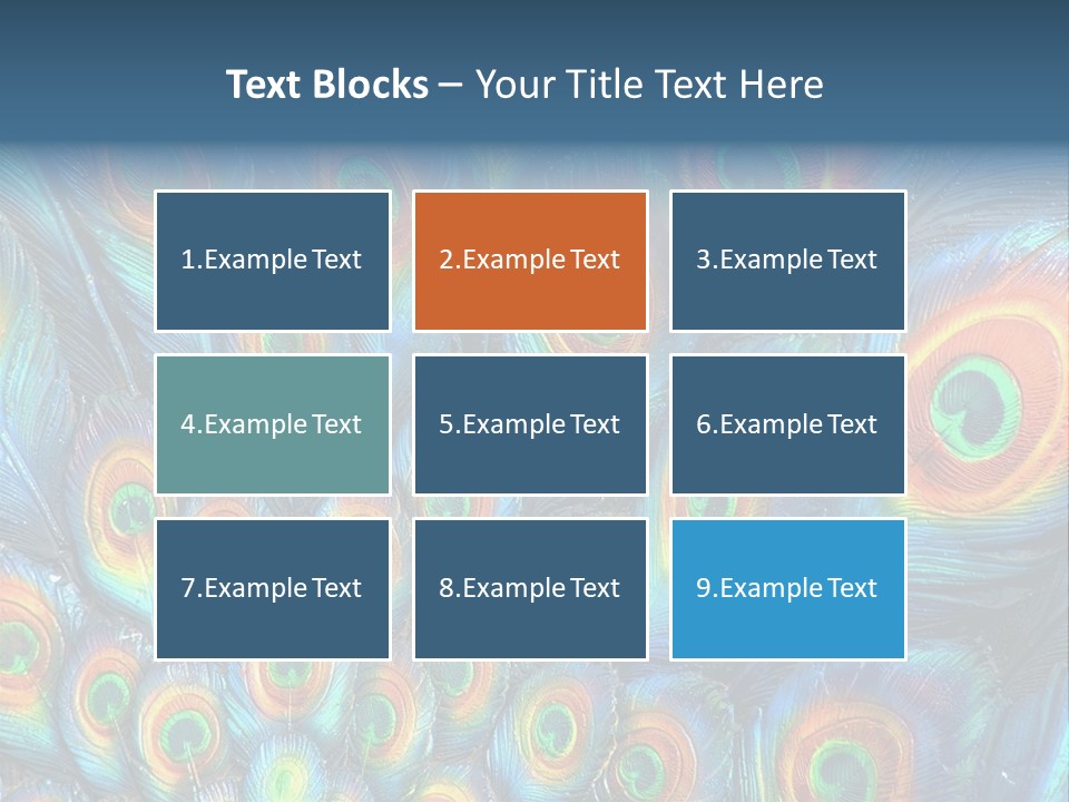 Peacock Feather Pattern PowerPoint Template