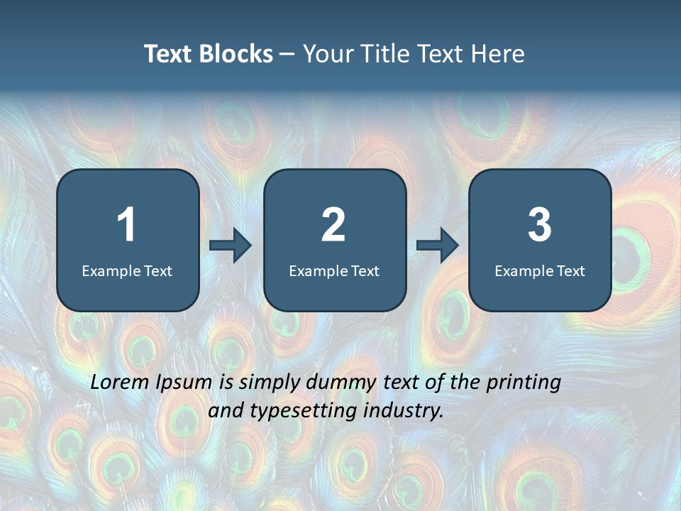 Peacock Feather Pattern PowerPoint Template