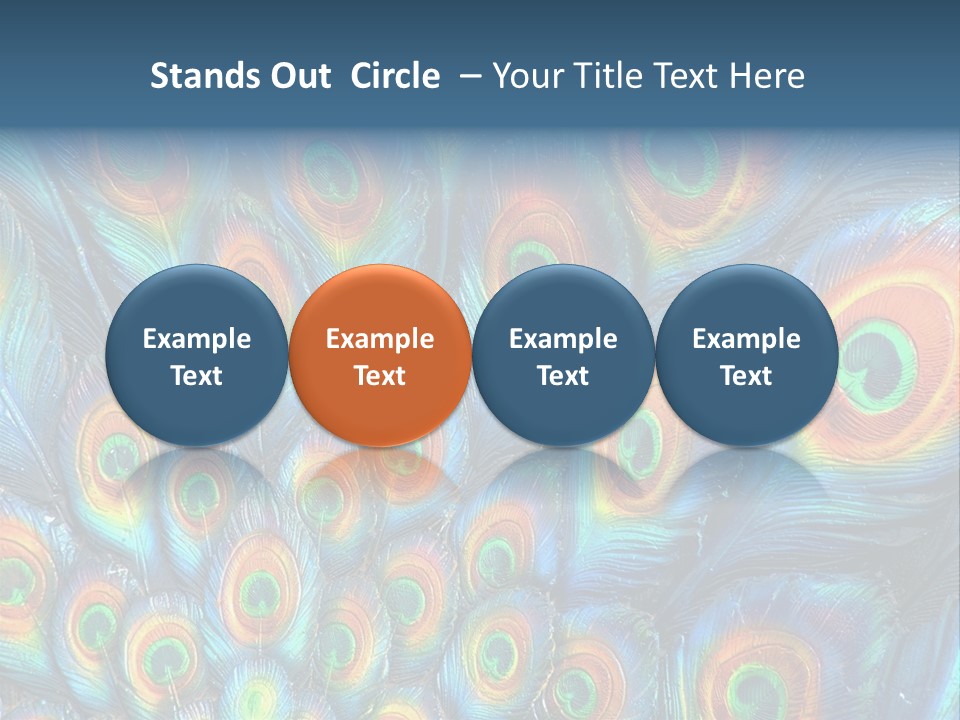 Peacock Feather Pattern PowerPoint Template