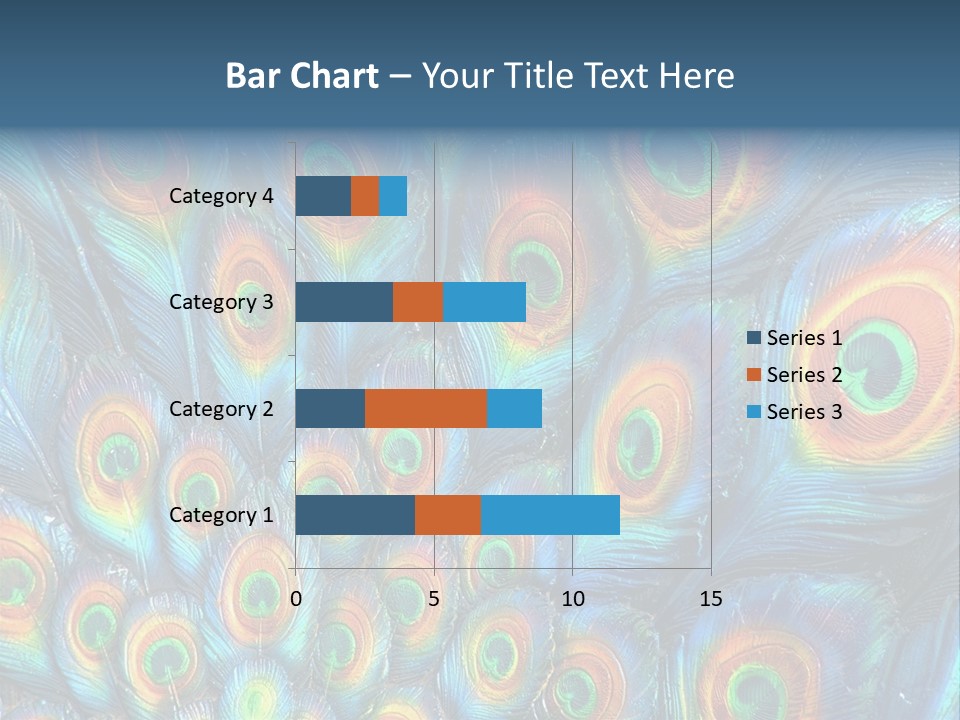 Peacock Feather Pattern PowerPoint Template
