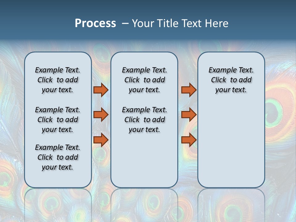Peacock Feather Pattern PowerPoint Template