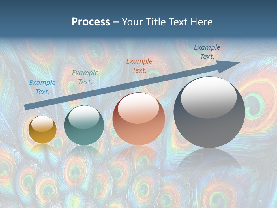 Peacock Feather Pattern PowerPoint Template