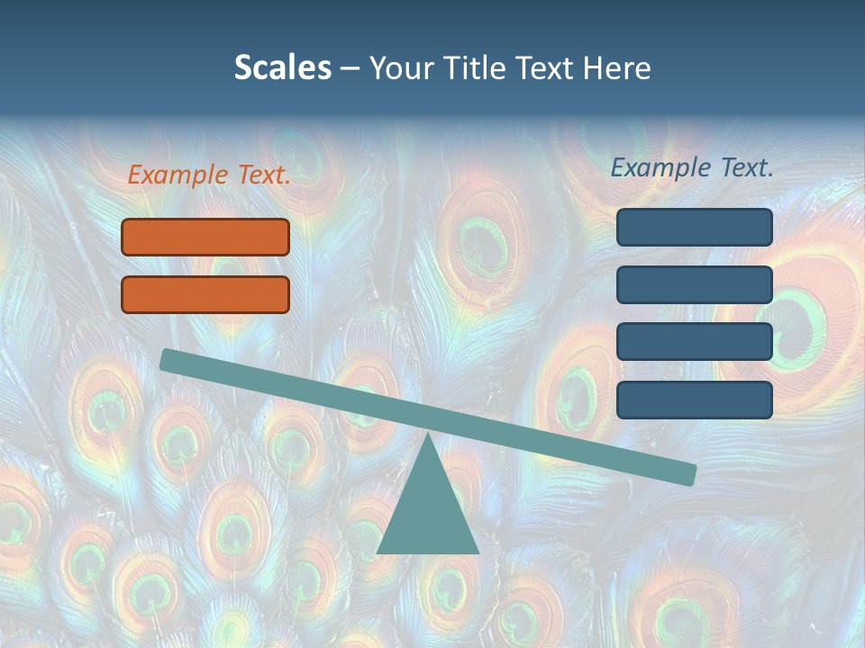 Peacock Feather Pattern PowerPoint Template