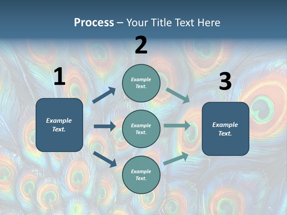 Peacock Feather Pattern PowerPoint Template