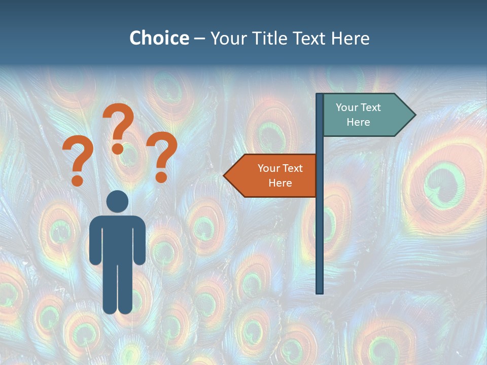 Peacock Feather Pattern PowerPoint Template