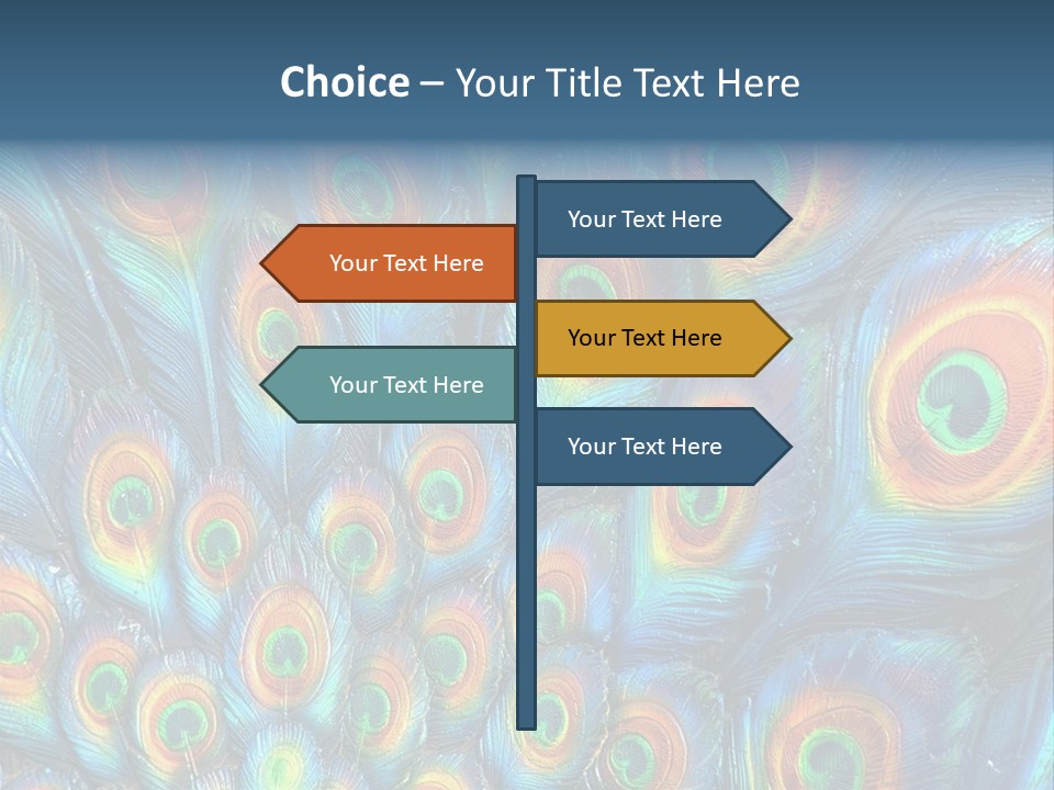 Peacock Feather Pattern PowerPoint Template