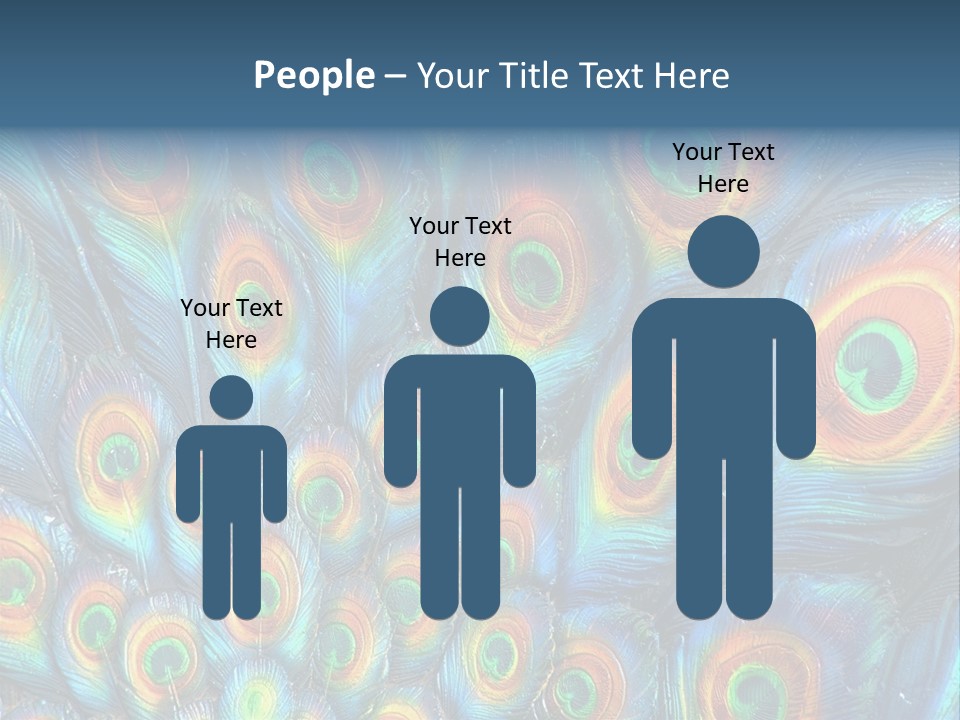 Peacock Feather Pattern PowerPoint Template