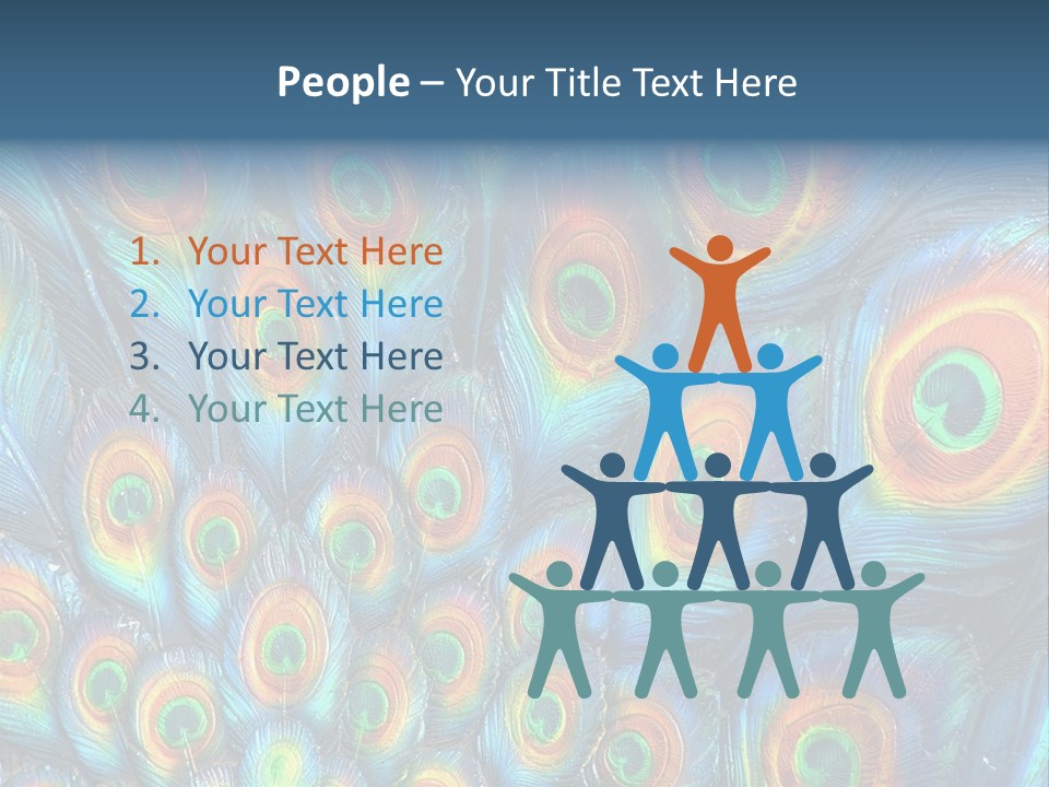 Peacock Feather Pattern PowerPoint Template