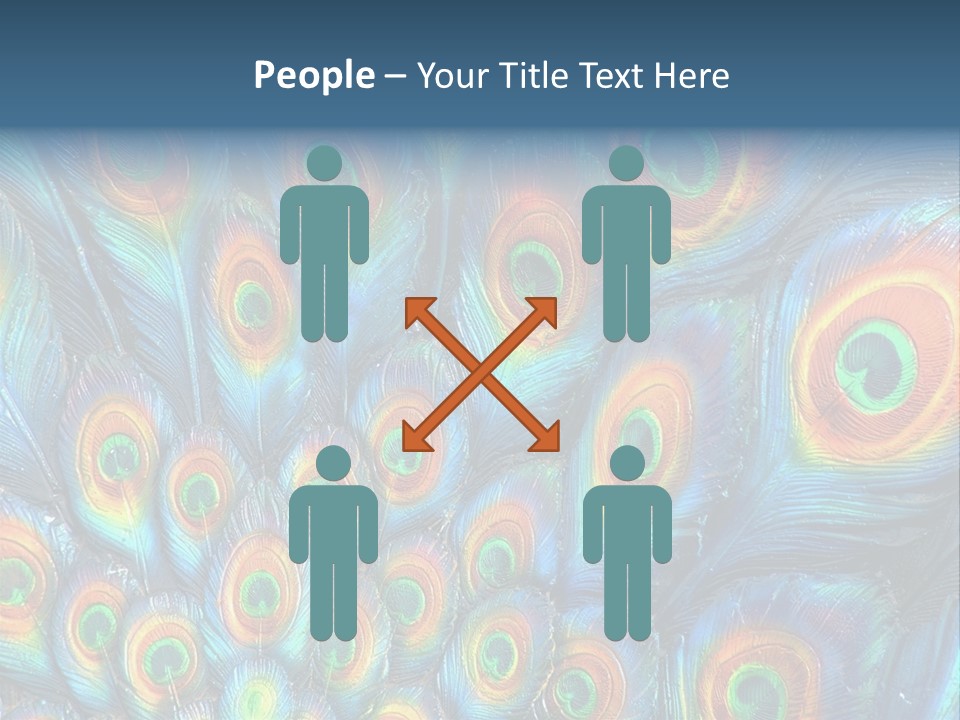 Peacock Feather Pattern PowerPoint Template