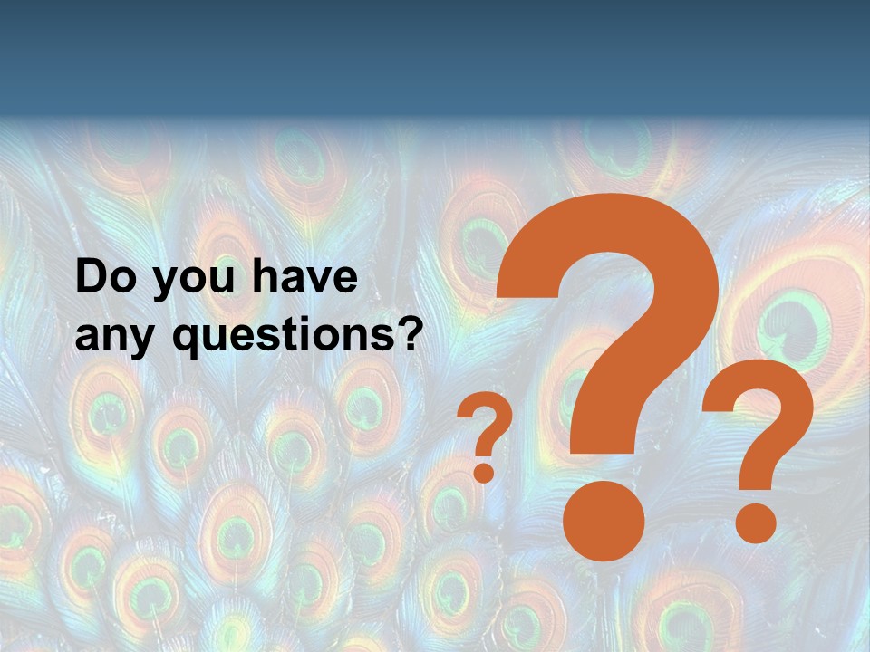 Peacock Feather Pattern PowerPoint Template