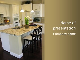 Beautiful Kitchen Interior PowerPoint Template