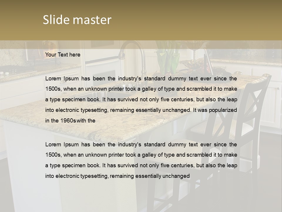 Beautiful Kitchen Interior PowerPoint Template