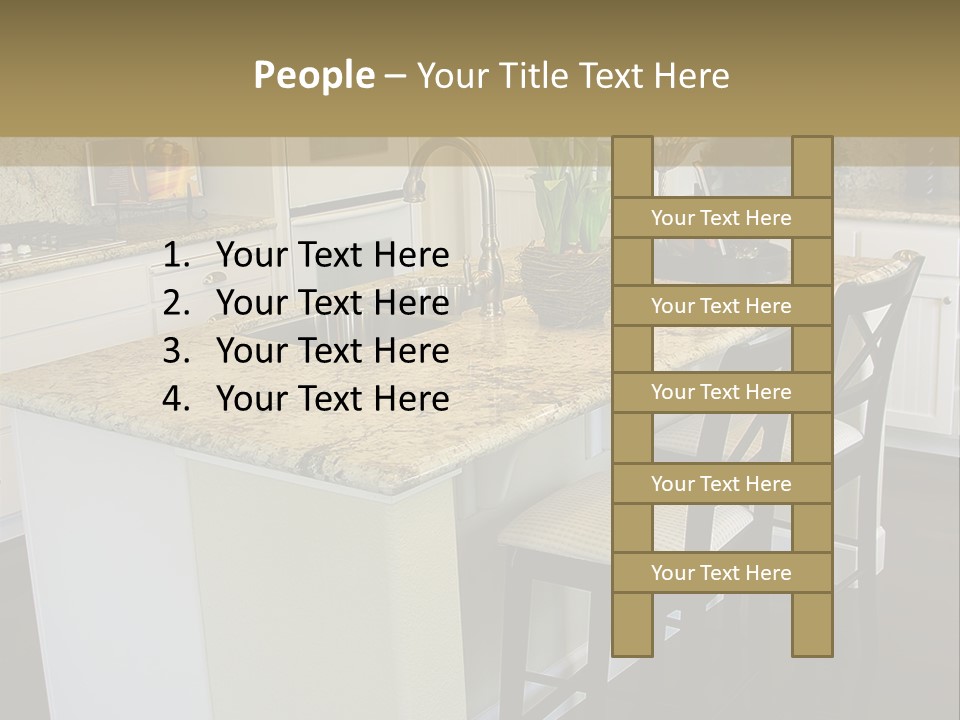 Beautiful Kitchen Interior PowerPoint Template