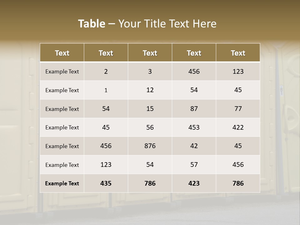 Portable Toilet PowerPoint Template
