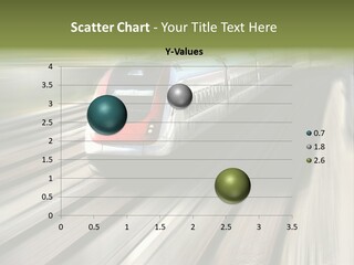 Train Speeding Along Its Tracks. Motion Blur. PowerPoint Template