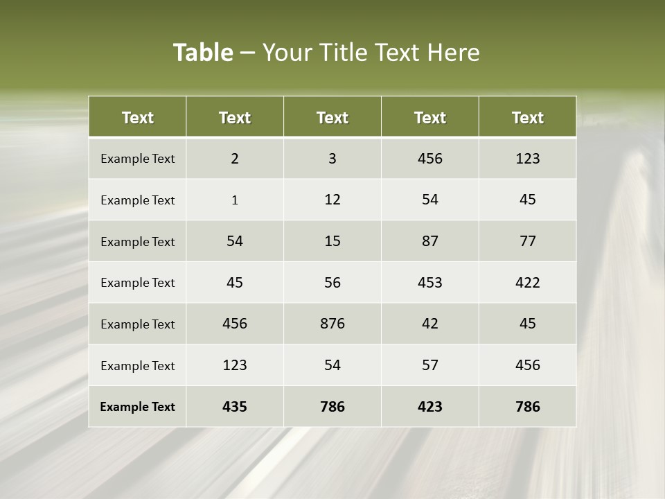 Train Speeding Along Its Tracks. Motion Blur. PowerPoint Template