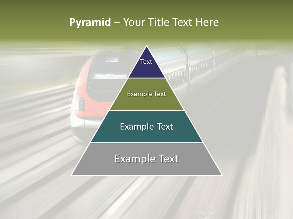 Train Speeding Along Its Tracks. Motion Blur. PowerPoint Template